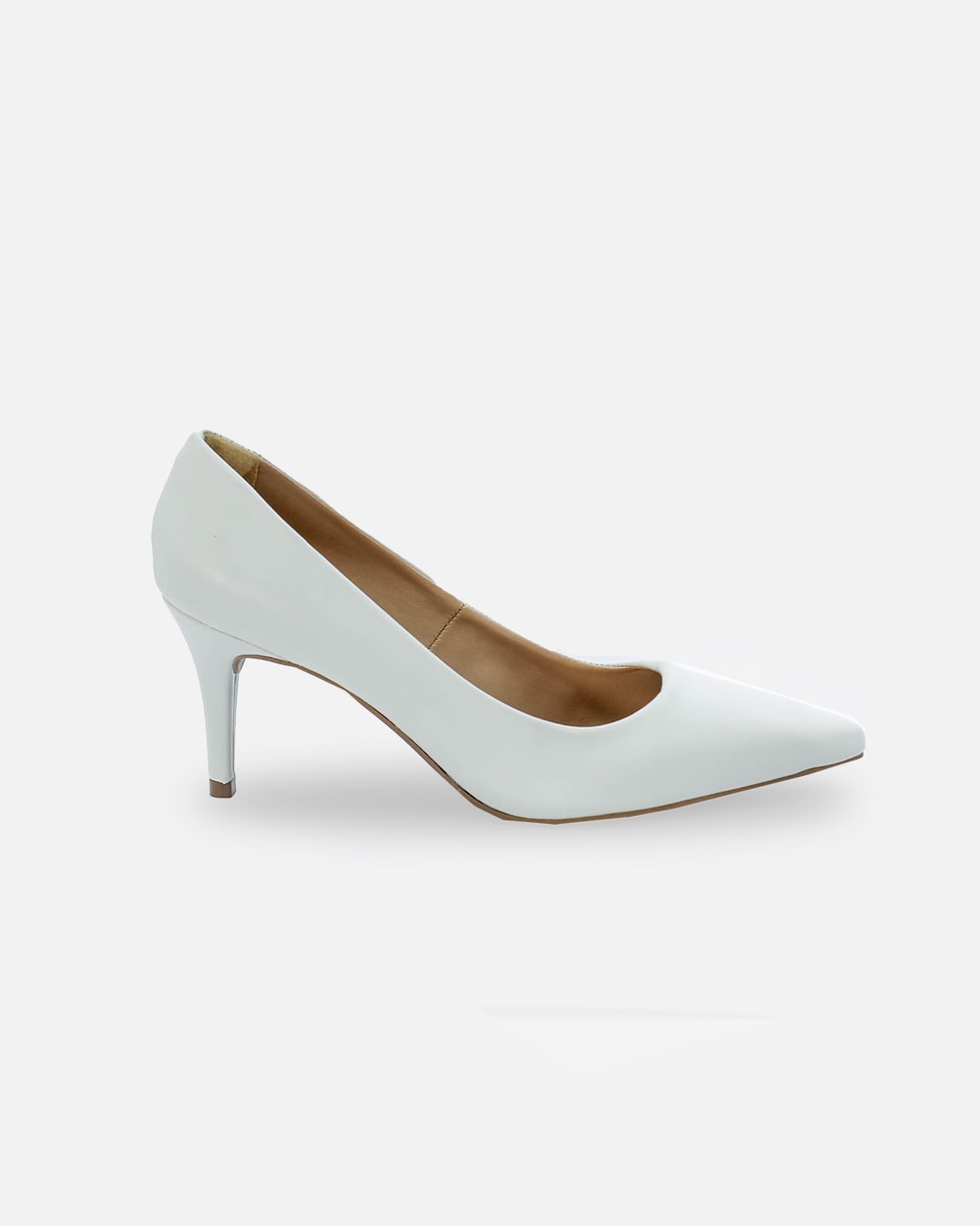 Scarpin off hot sale white salto baixo